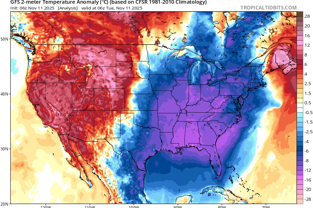 Zima a léto v jeden den. USA zažívají extrémní teplotní kontrast