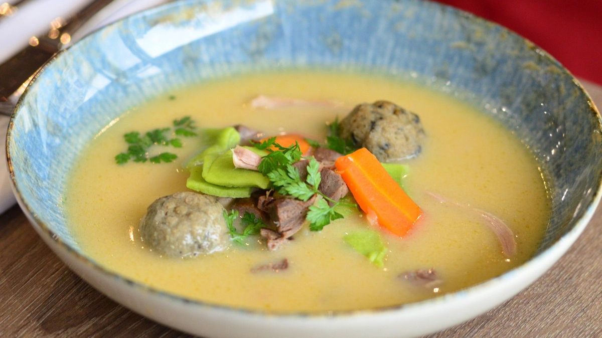 Recept na husí kaldoun, sváteční svatomartinskou polévku z drůbků