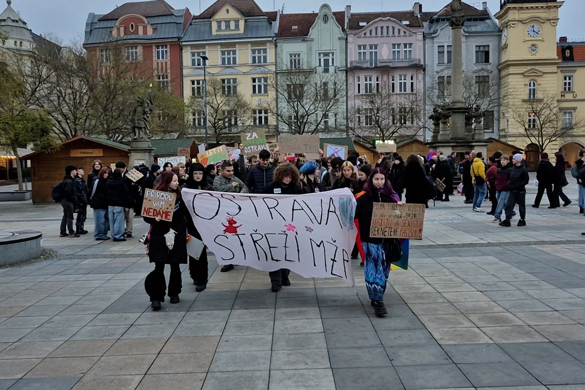 V Ostravě se protestovalo proti Turkovi a Macinkovi ve vládě