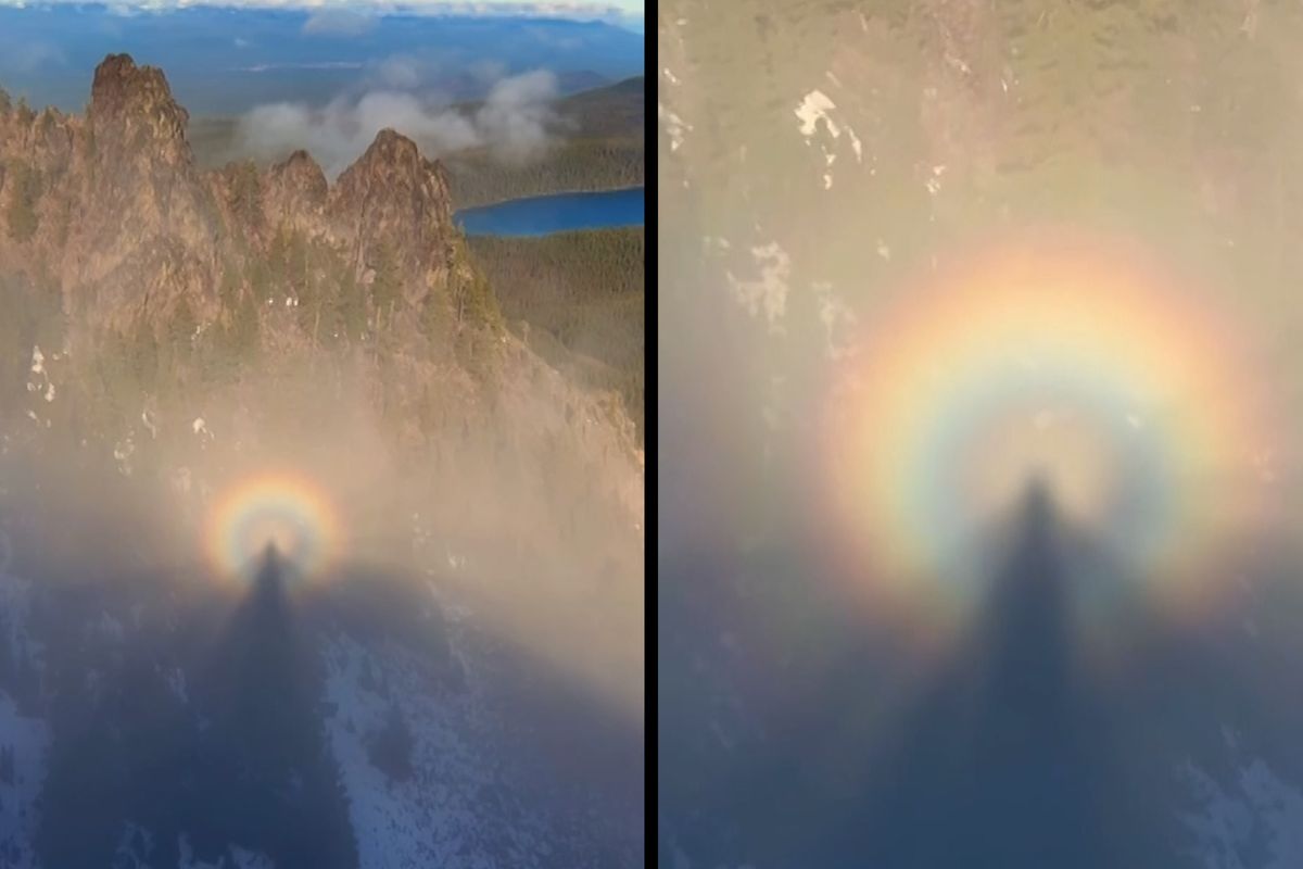 Turista v Oregonu zachytil Brockenské strašidlo