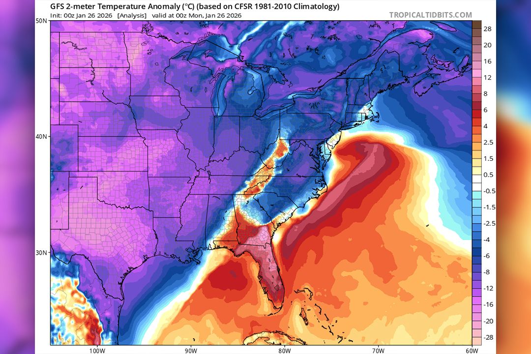 Z rekordních veder do mrazu. Floridu čeká teplotní šok