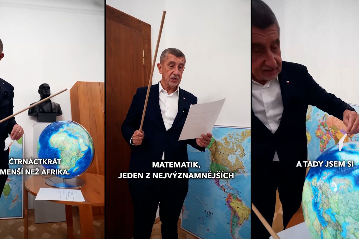 Milé děti, tady je Grónsko. Babiš zveřejnil bizarní zeměpisnou přednášku
