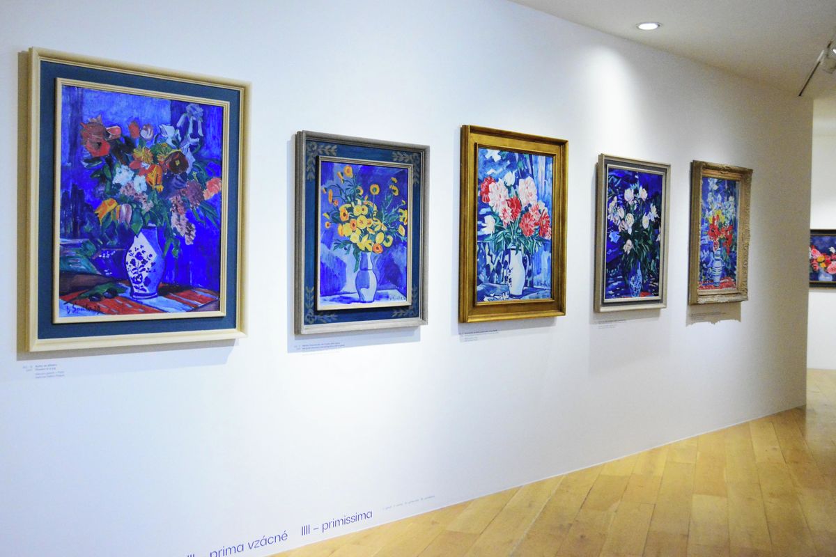 Nebeská modř v květinách malíře Václava Špály