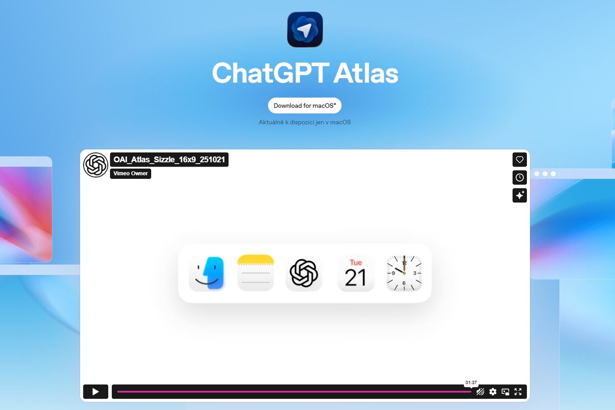 Chtěli konkurovat Chromu i Safari. AI prohlížeč od ChatGPT pro Windows však stále chybí
