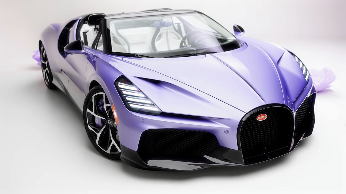 Vzácné Bugatti pojmenoval majitel podle své dcery. Supersport je plný fialového karbonu a kvítků