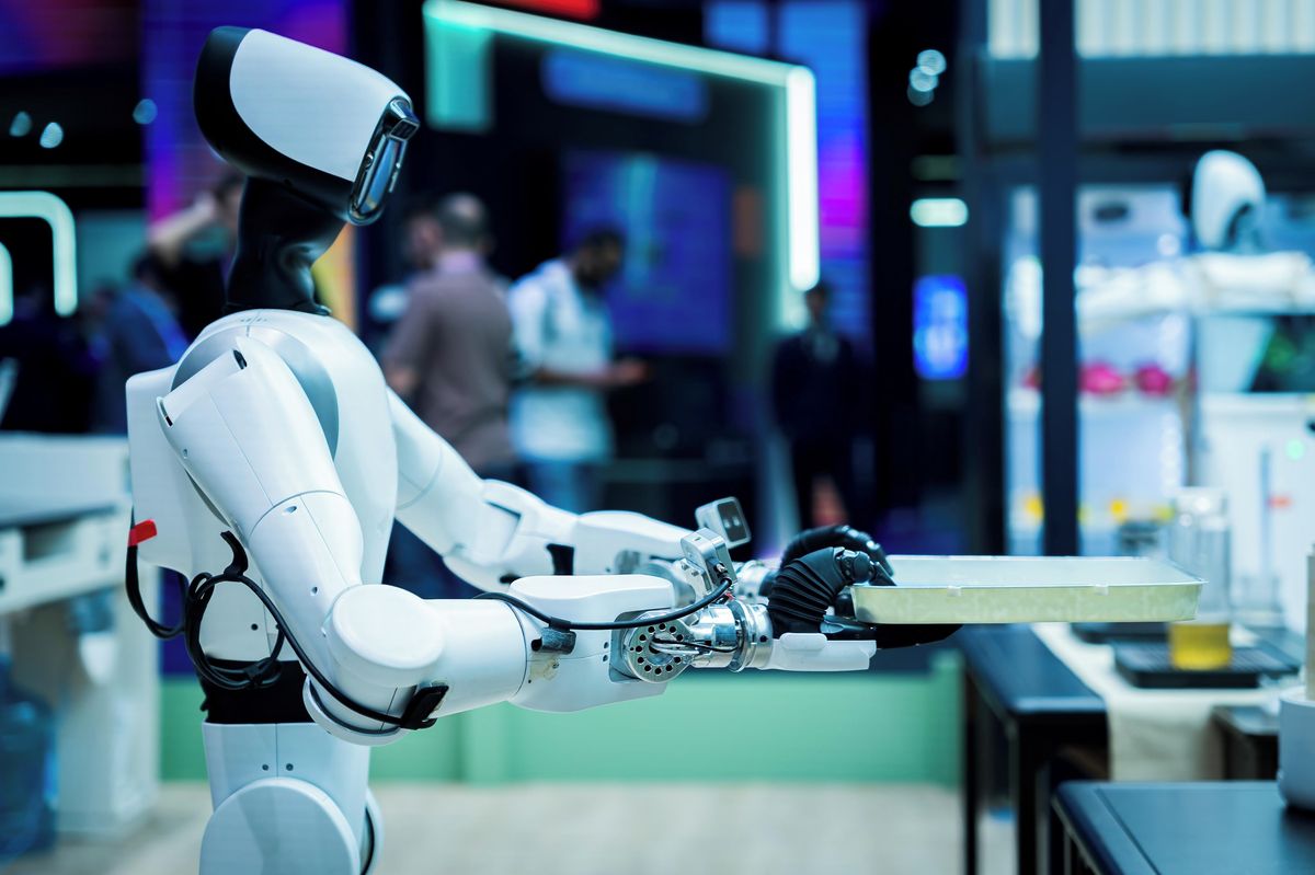 Tančící humanoid se v restauraci postaral o větší zábavu, než bylo v úmyslu