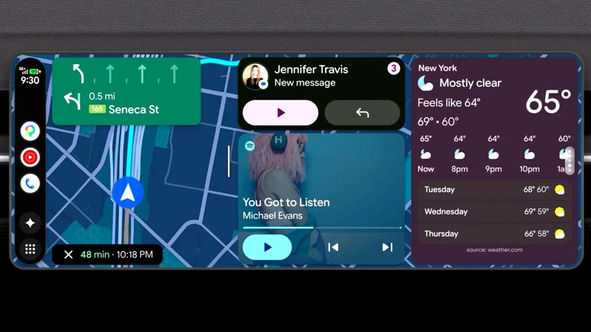 Konečně i pro nestandardní tvary displejů. Android Auto dostane nový vzhled