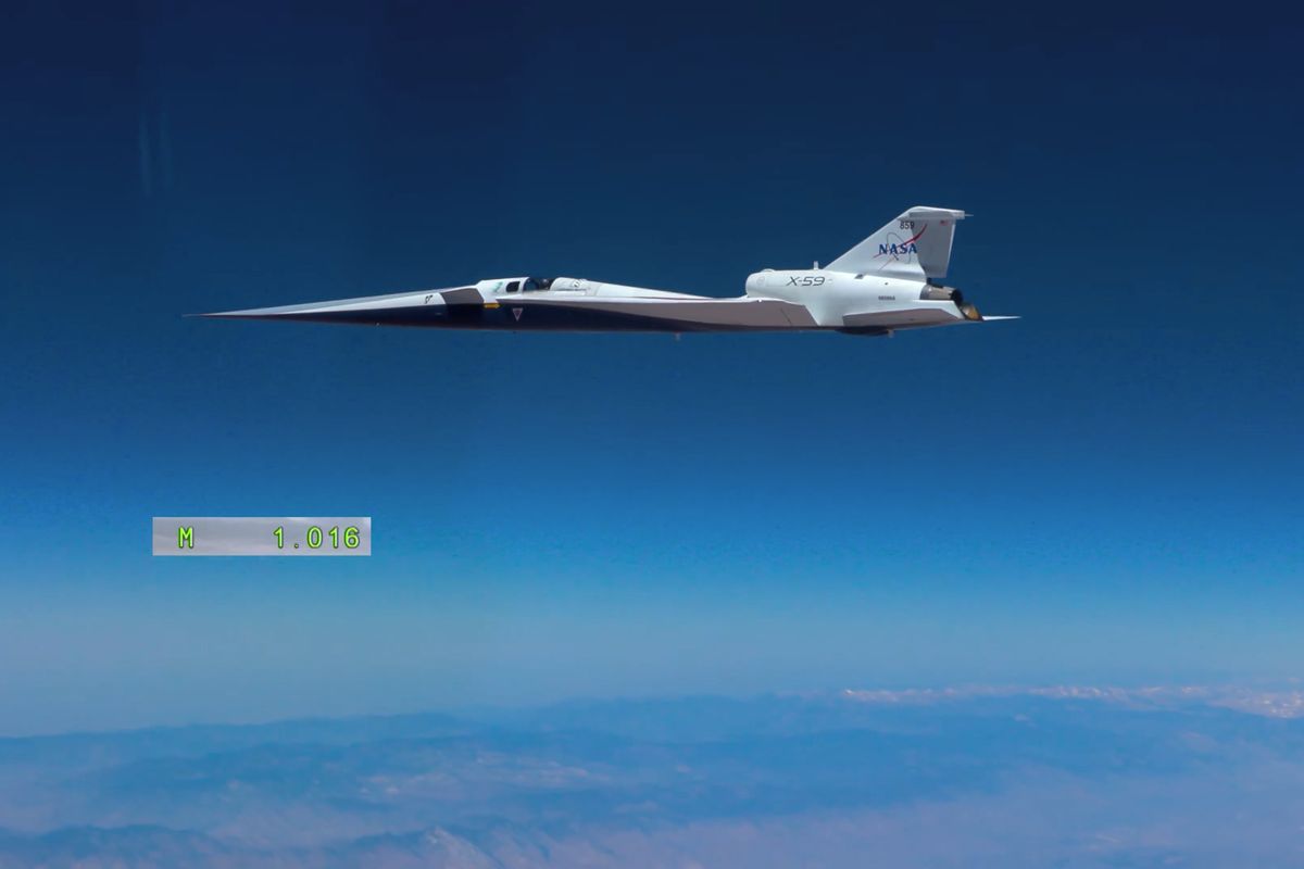 Letoun NASA X-59 poprvé překonal rychlost zvuku
