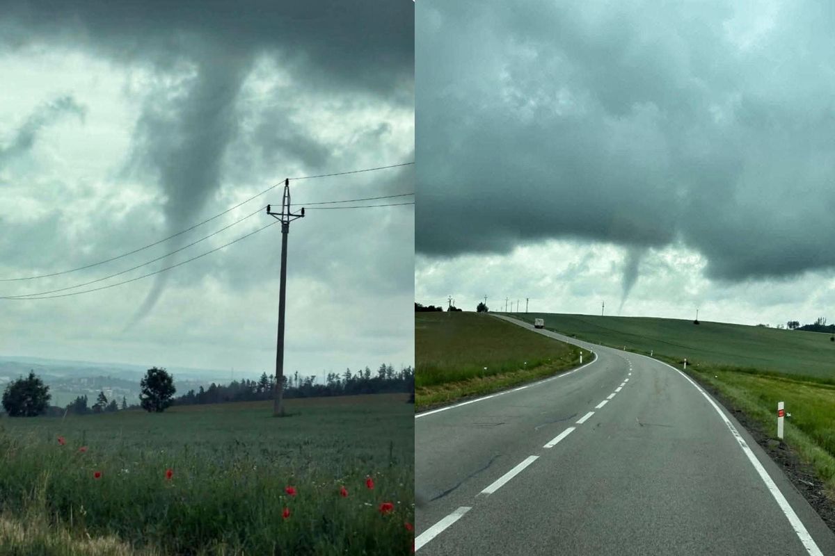 Na Třebíčsku se vyskytly výrazné tromby