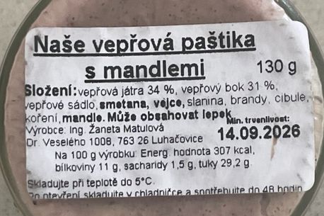 V paštice z hotelu v Luhačovicích může být nebezpečný klobásový jed