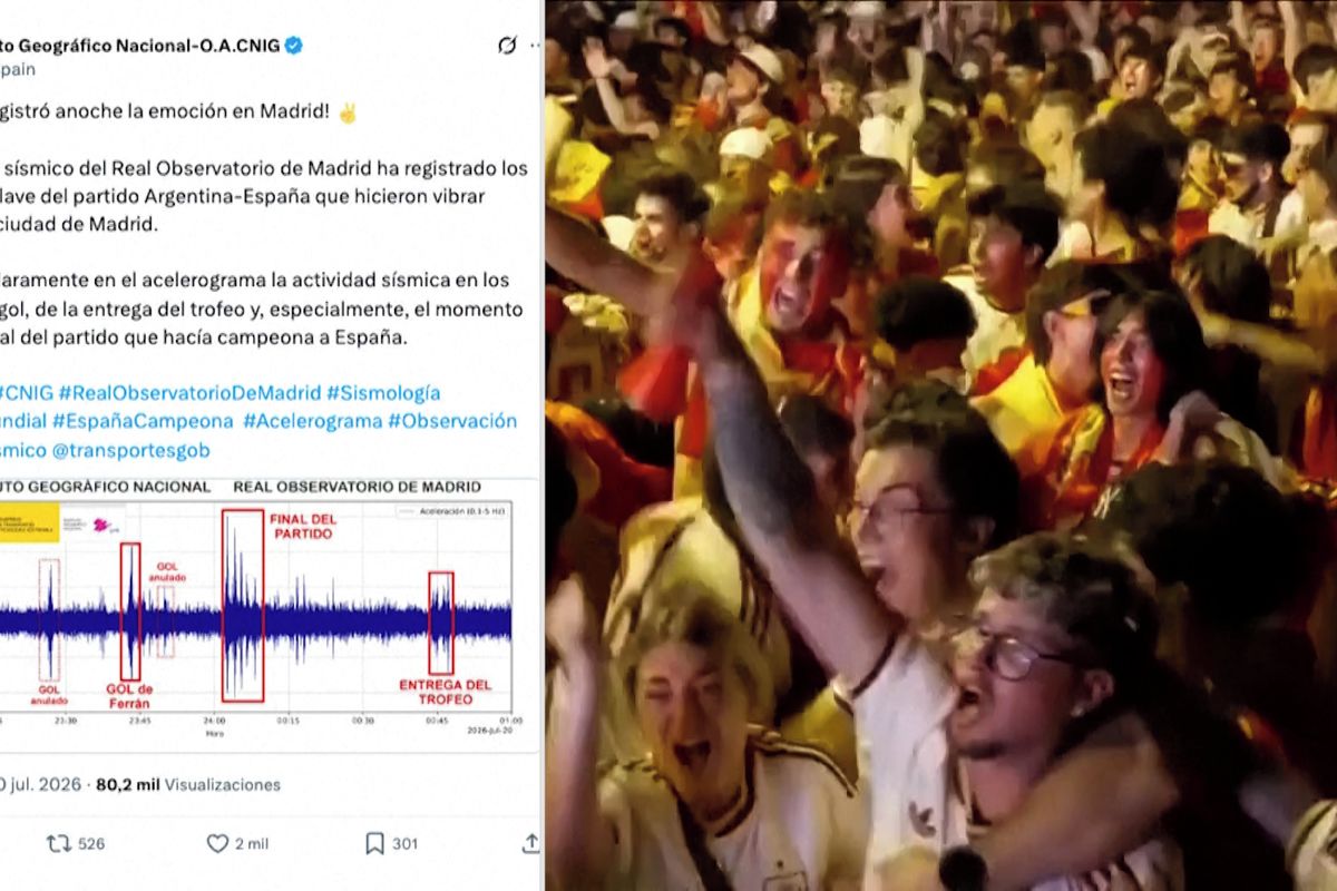 Pohnuli zemí. Španělské oslavy triumfu na MS zachytily i seismografy