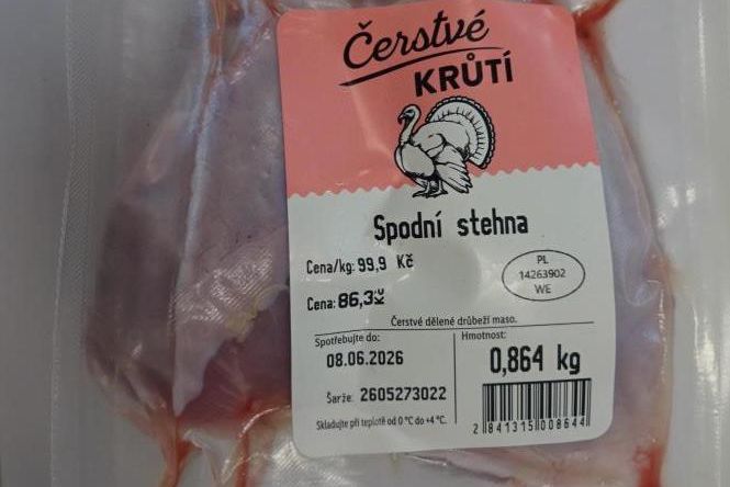 V plzeňském Lidlu našli inspektoři salmonelu v krůtích stehnech z Polska