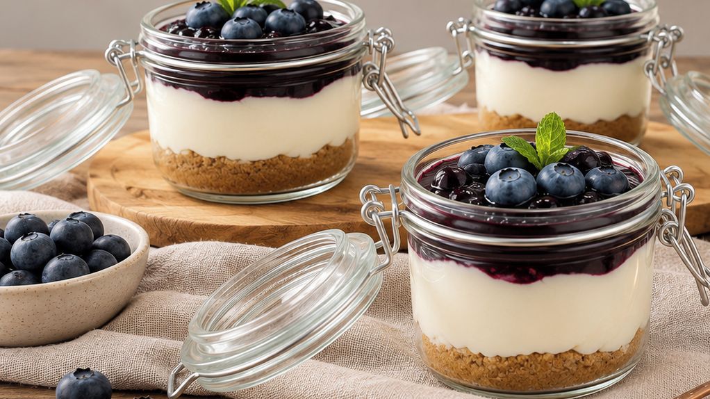 Letní pohoštění: Nepečený borůvkový cheesecake
