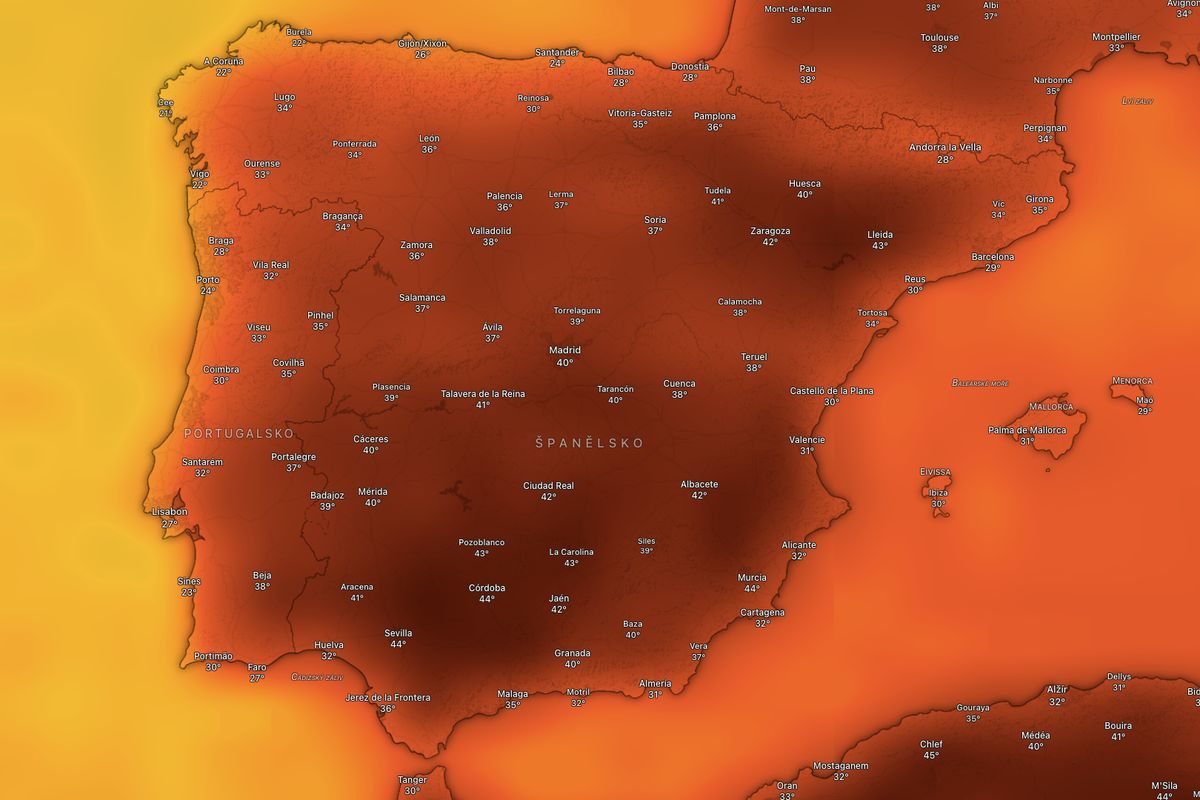 Tepelná kupole sevře Španělsko další vlnou extrémních veder