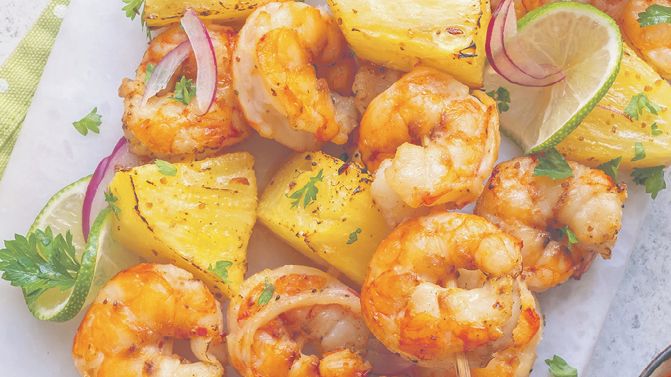 Krevetový špíz s ananasem: rychlý recept s nádechem tropů