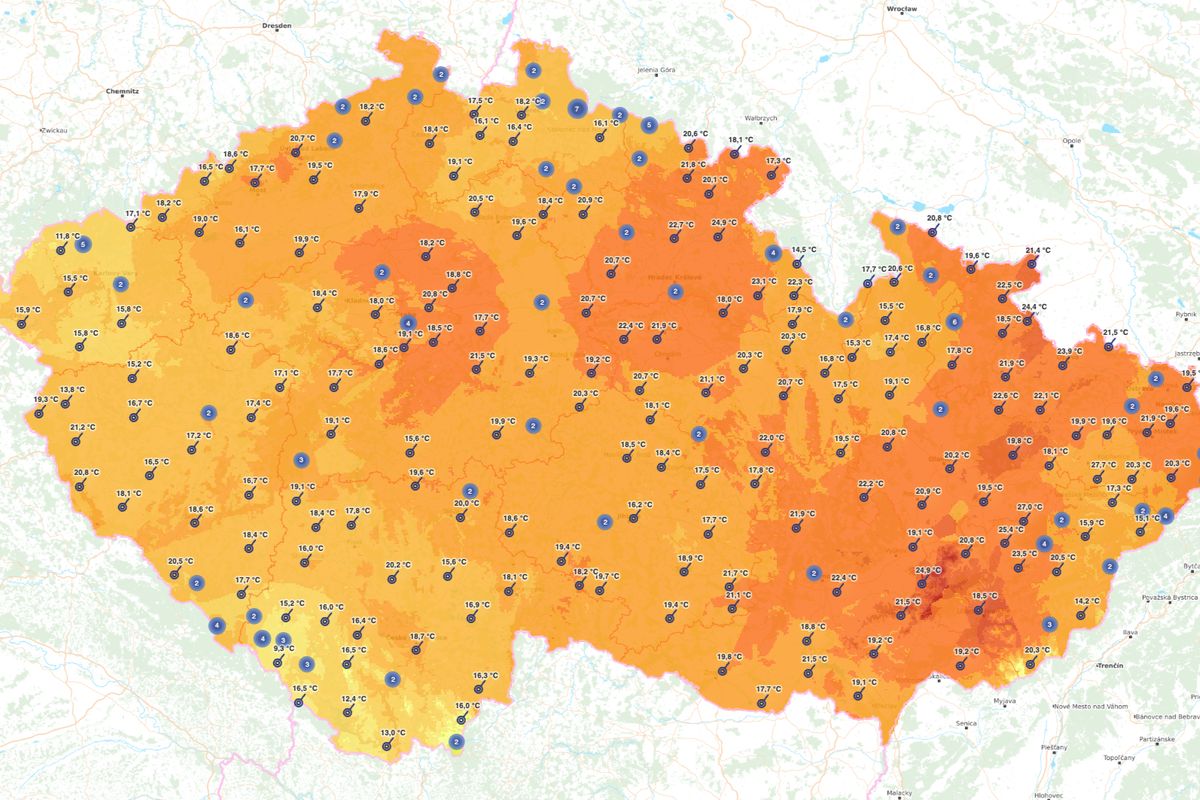 Noc na pátek byla ještě teplejší než ta předchozí