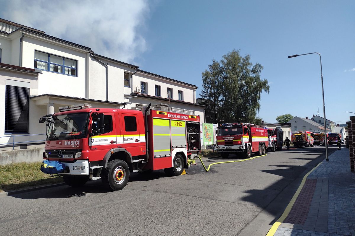 Ve svitavské nemocnici začalo hořet při rekonstrukci vzduchotechniky
