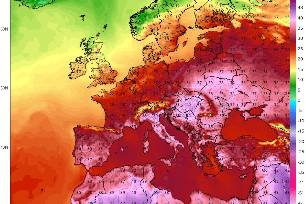 Evropu zachvátila čtyřicetistupňová vedra