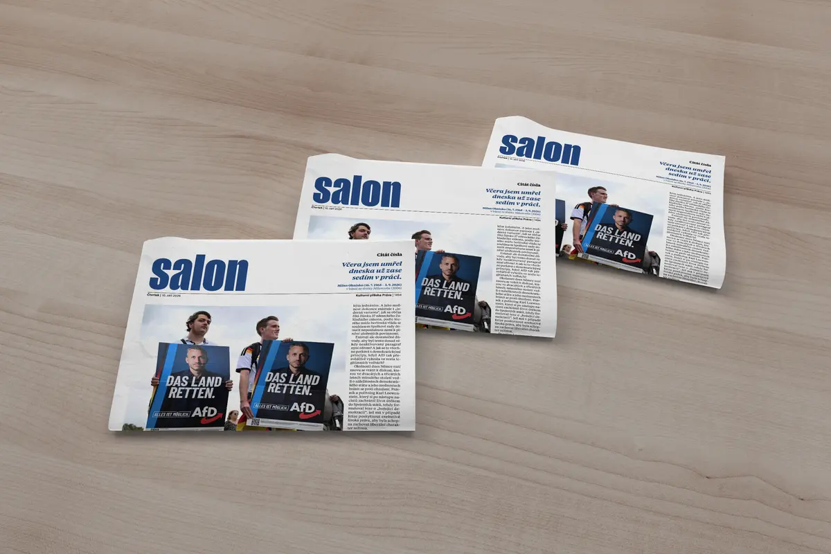 Vychází nový Salon: David Klimeš o AfD a liberálních nedemokratech, Jan Vojtko o proměnách lásky v éře AI i vzpomínka na Milana Ohniska