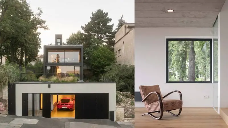 Pražský Black House se šikovně vyrovnal se složitou dispozicí pozemku, na kterém stojí