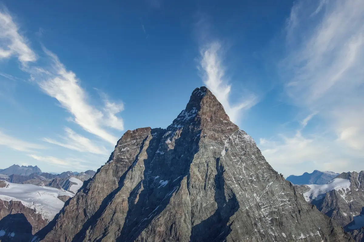 To není normální. Matterhorn je na konci září bez sněhu