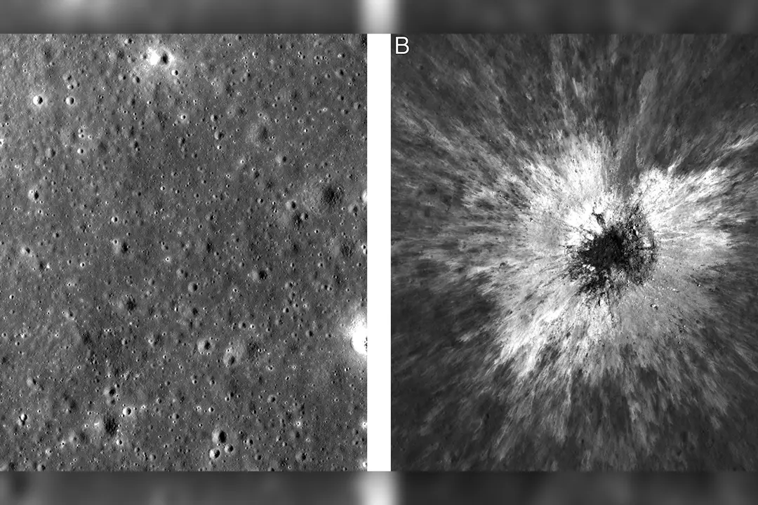 NASA objevila na Měsíci nový kráter, nárazu si před dvěma roky nikdo nevšiml