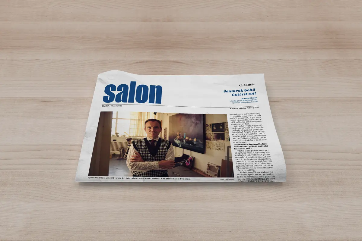 Vychází nový Salon: Malíř Hynek Martinec o Janu Palachovi i AI, film Bára Basiková, román Jana Štiftera i kniha o Putinovi