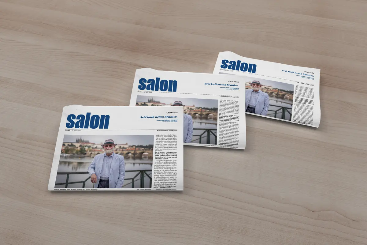 Vychází nový Salon: rozhovor se spisovatelem A. Manguelem, bydlení v samořídících autech i satirický román Dar