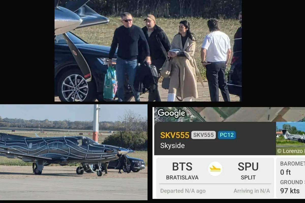 Ženatý Fico odletěl s milenkou soukromým letadlem do Chorvatska, internet se baví