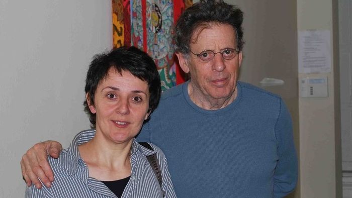 Renata Spisarová a Philip Glass loni v New Yorku.