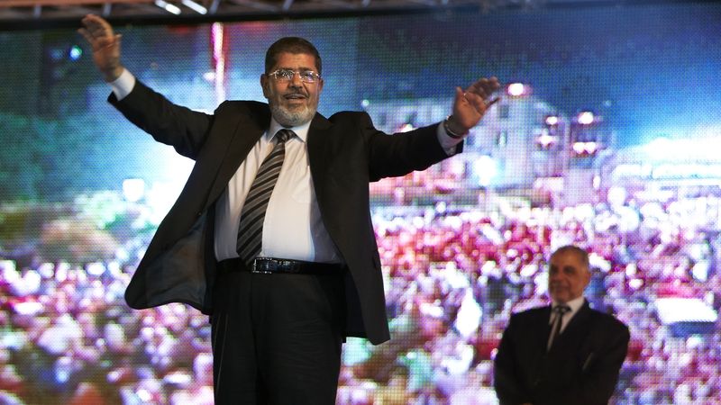 Mursí na předvolebním shromáždění