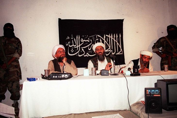 Vůdce organizace Al-Káida Usáma bin Ládin na archivním snímku z Afghánistánu