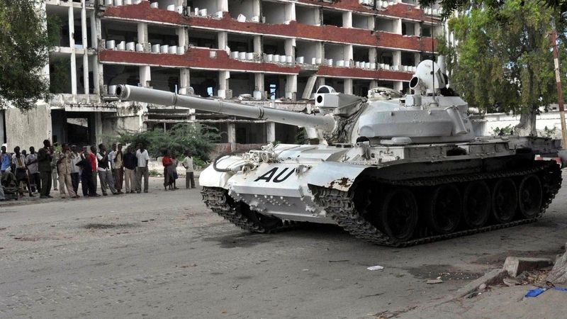 Tank sil Africké unie v Mogadišu