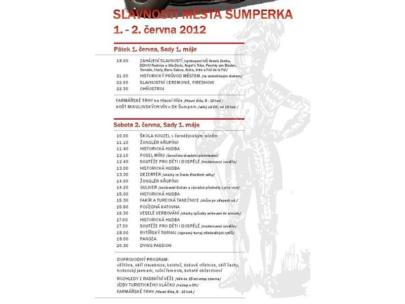 Program Slavností města Šumperka 2012