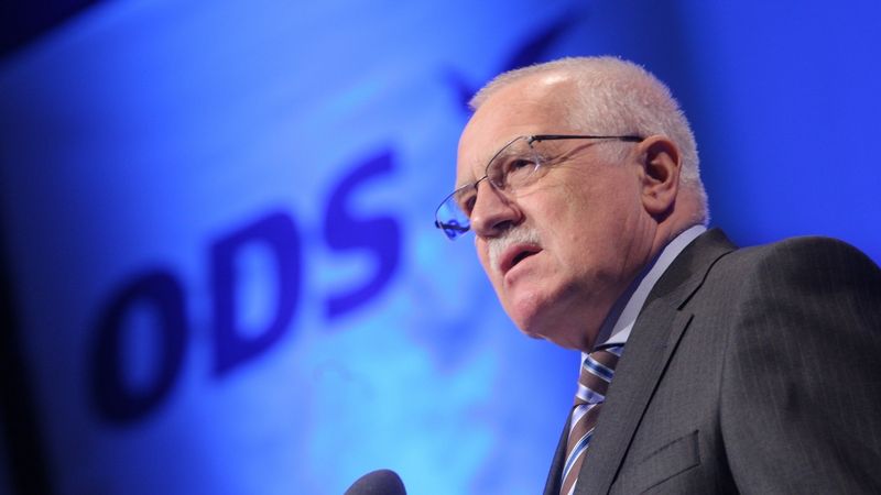 Václav Klaus při projevu na kongresu ODS
