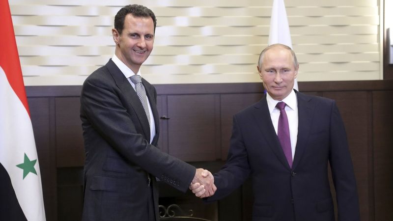 Setkání Vladimira Putina s Bašárem Asadem. Ilustrační foto.
