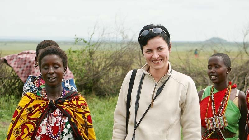 Lenka Bradáčová má ráda Afriku, na snímku na návštěvě Keni.