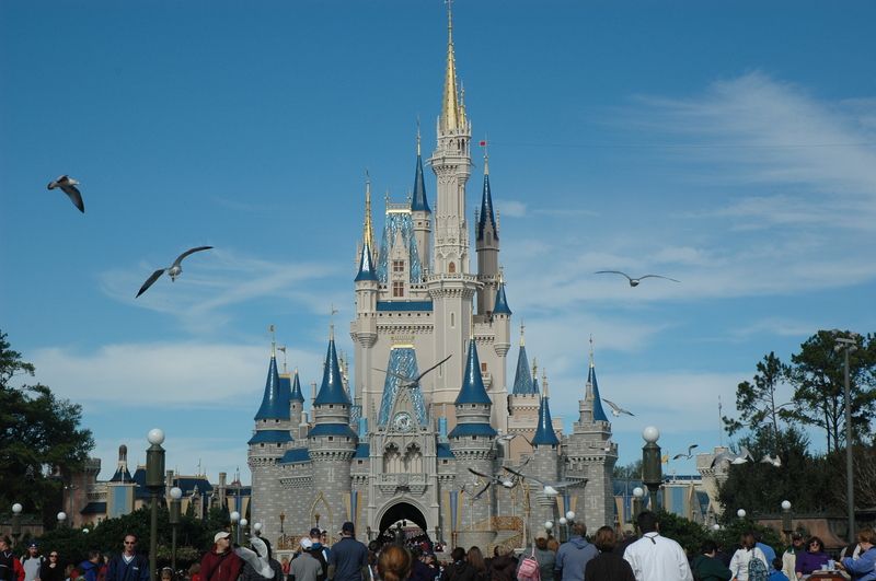 Popelčin zámek – hlavní symbol Disneyho světa v Orlandu. 