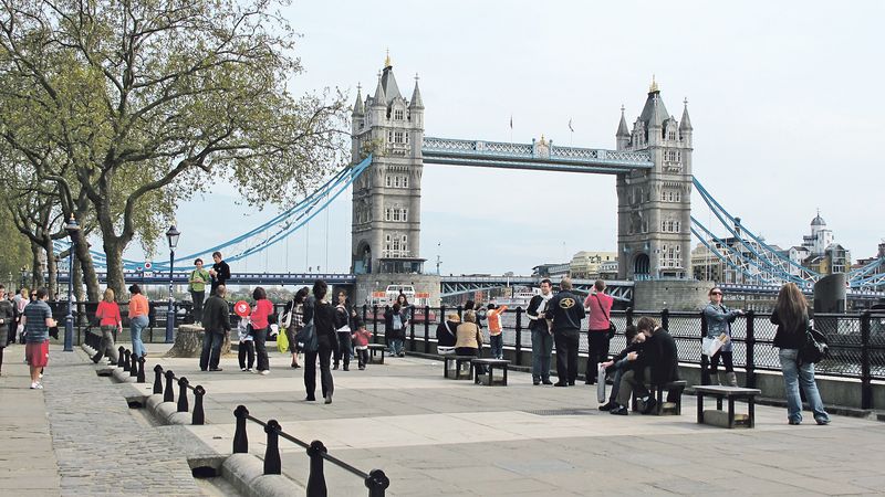 Tower Bridge – nejznámější londýnský most.