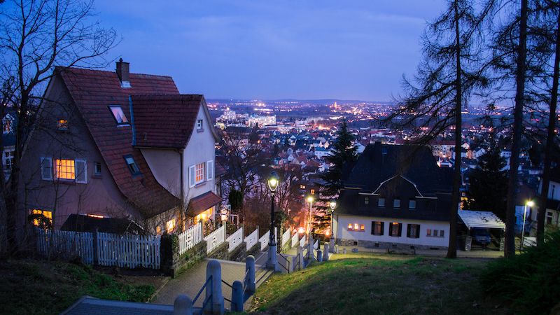 Pohled na městečko Bad Nauheim