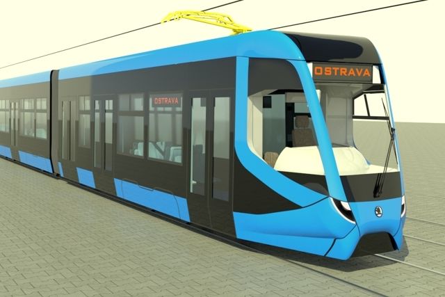 Už za dva roky by měly po Ostravě začít jezdit tyto nové tramvaje od Škody Transportation. 