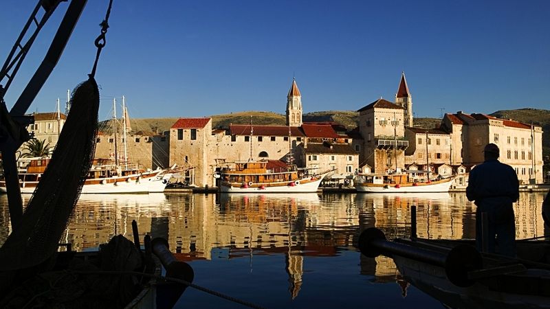 Středověké město Trogir, které je na seznamu UNESCO.
