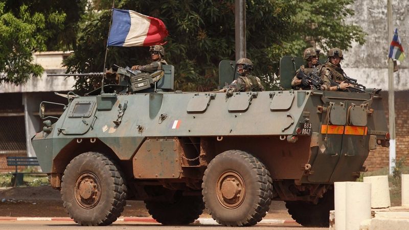 Francouzští vojáci v Bangui