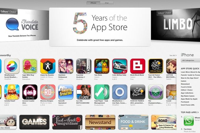 AppStore letos slaví páté narozeniny