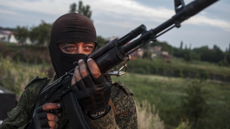 Vzbouřenec na východě Ukrajiny