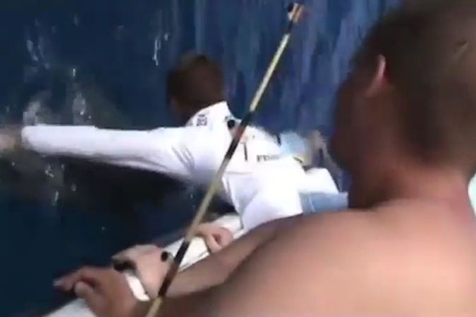 BEZ KOMENTÁŘE: Kapitán lodi skočil do vody, aby zachránil žraloka