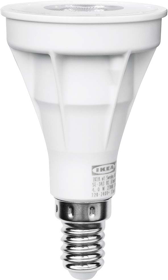 Ledare, žárovka LED, E14 reflektorová R5 (149 Kč). Osvětlení spotřebuje až o 85 % méně energie a vydrží 20krát déle než klasická žárovka. 