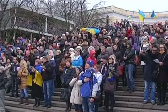 Ukrajinská demonstrace v Oděse