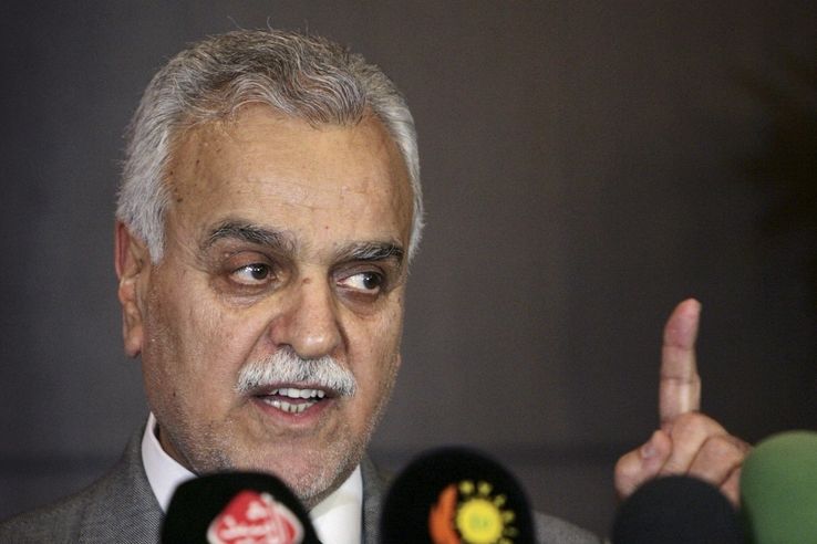 Irácký viceprezident Tárík Hášimí v Irbílu popírá obvinění. 