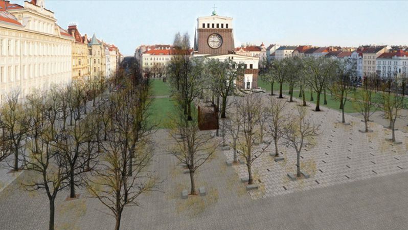 Návrh revitalizace náměstí od architektonické kanceláře MCA